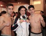 con i miei sparring Marco Iuculano e Mattia Musacchi debuttanti Neo Pro .( foto Susi Bonazza )