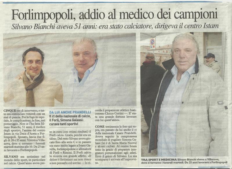 LUTTO IMPROVVISO NELLO STAFF MEDICO DI SIMONA GALASSI